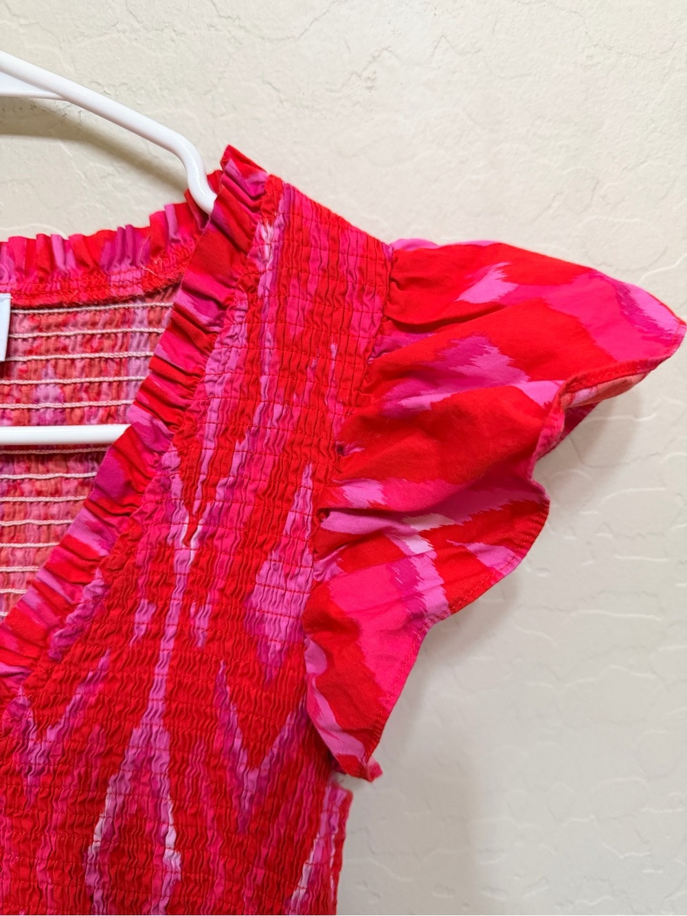 Sugarlips Pink and Red V-Neck Tiered Maxi Dress - Picture 8 of 12